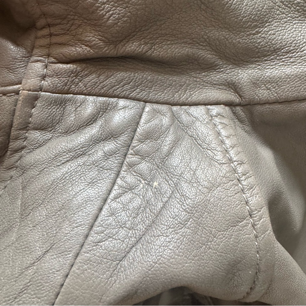 Trouve Gray Leather Jacket - Picture 6 of 7